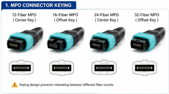 MPO CONNECTOR KEYING MPO CONNECTOR KEYING