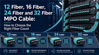 Cable MPO de 12 fibras, 16 fibras, 24 fibras y 32 fibras: cómo elegir el núme...