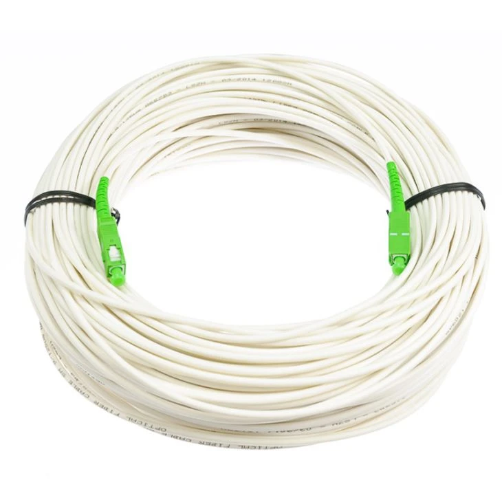 Cable de fibra óptica blanco 1/2/5/10 / 20M G657B3 Lszh Material Cable de fibra óptica Cable de conexión