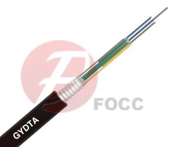 Cable de cinta de fibra de tubo suelto trenzado con cinta de acero GYDTA